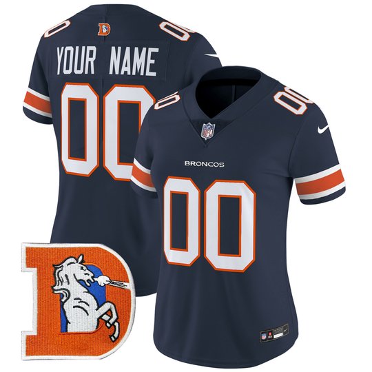 Denver Broncos Throwback Vapor Limited Custom Jersey V2 - All Stitched
