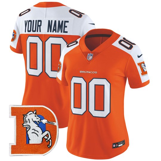Denver Broncos Throwback Vapor Limited Custom Jersey V2 - All Stitched