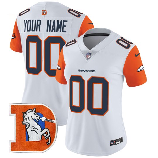 Denver Broncos Throwback Vapor Limited Custom Jersey V2 - All Stitched