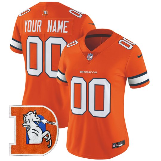 Denver Broncos Throwback Vapor Limited Custom Jersey V2 - All Stitched