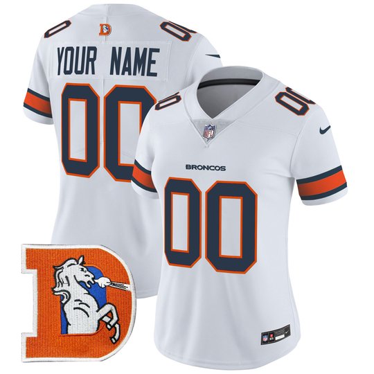 Denver Broncos Throwback Vapor Limited Custom Jersey V2 - All Stitched