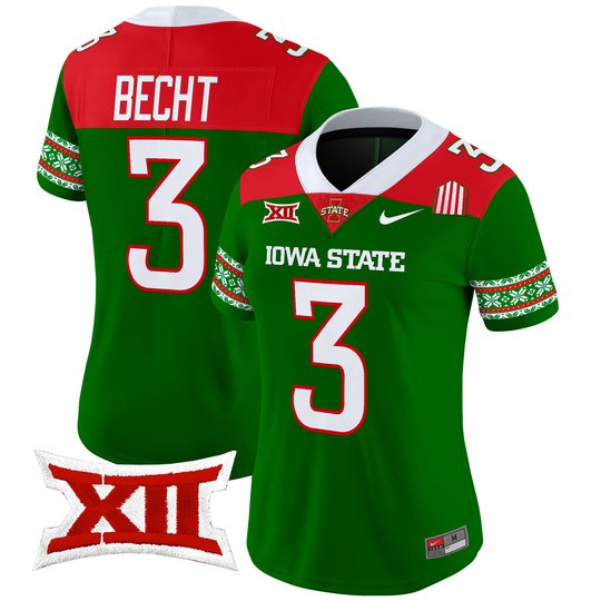 Women's Iowa State Cyclones 2024 Christmas Vapor Limited Jersey - All Stitched