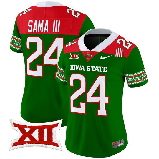 Women's Iowa State Cyclones 2024 Christmas Vapor Limited Jersey - All Stitched