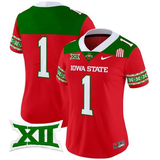 Women's Iowa State Cyclones 2024 Christmas Vapor Limited Jersey - All Stitched