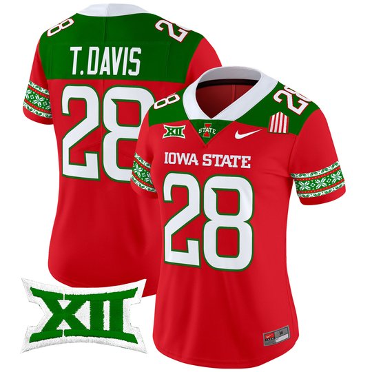 Women's Iowa State Cyclones 2024 Christmas Vapor Limited Jersey - All Stitched