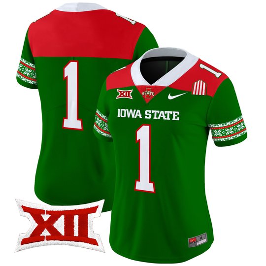 Women's Iowa State Cyclones 2024 Christmas Vapor Limited Jersey - All Stitched