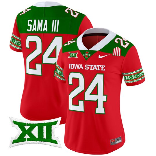 Women's Iowa State Cyclones 2024 Christmas Vapor Limited Jersey - All Stitched