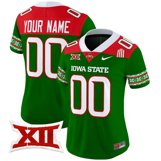 Iowa State Cyclones 2024 Christmas Vapor Limited Custom Jersey - All Stitched