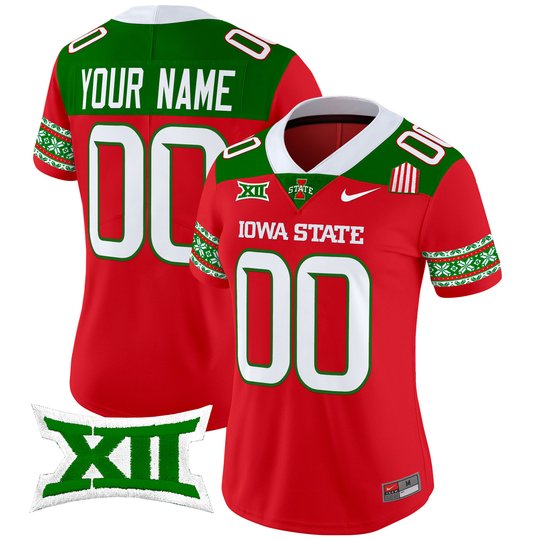Iowa State Cyclones 2024 Christmas Vapor Limited Custom Jersey - All Stitched