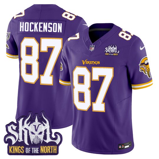 Men's Minnesota Vikings King Of The North Patch Throwback Vapor Limited Jersey - All Stitched