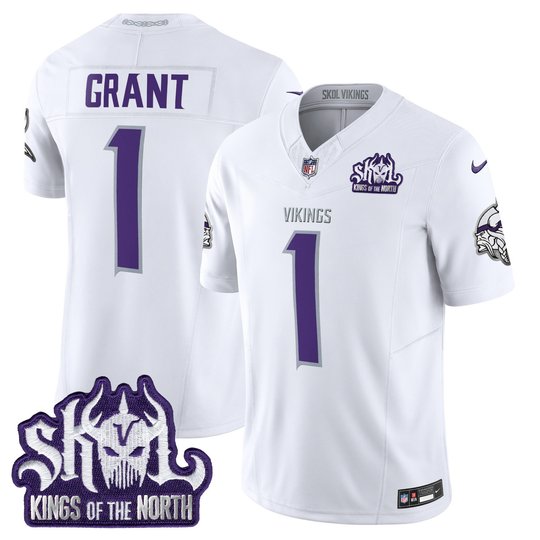 Men's Minnesota Vikings King Of The North Patch Throwback Vapor Limited Jersey - All Stitched