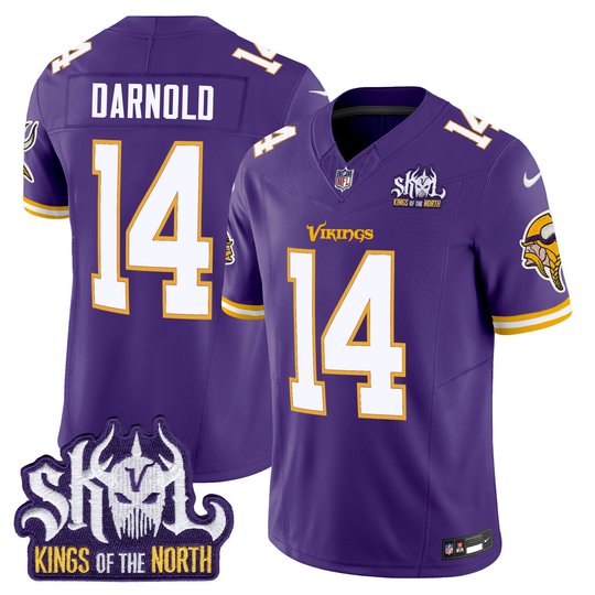 Men's Minnesota Vikings King Of The North Patch Throwback Vapor Limited Jersey - All Stitched