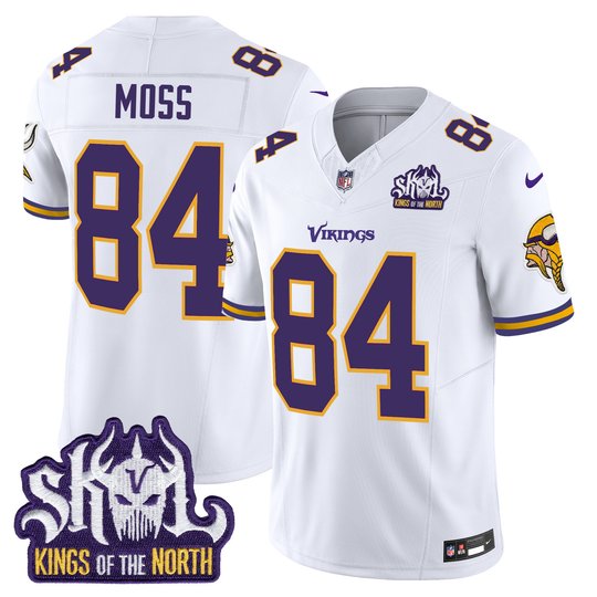 Men's Minnesota Vikings King Of The North Patch Throwback Vapor Limited Jersey - All Stitched