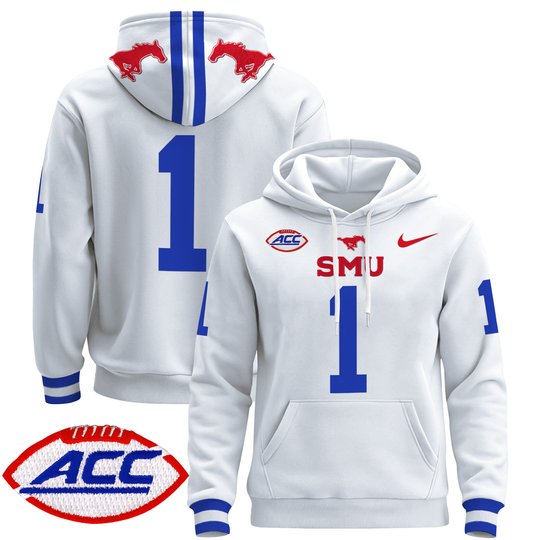 Men's SMU Mustangs 2024 Pullover Hoodie - All Stitched