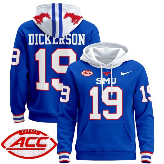 Men's SMU Mustangs 2024 Pullover Hoodie - All Stitched