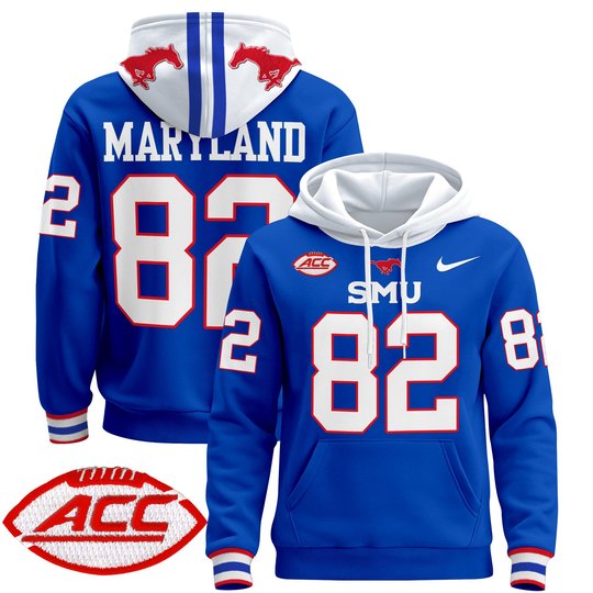 Men's SMU Mustangs 2024 Pullover Hoodie - All Stitched