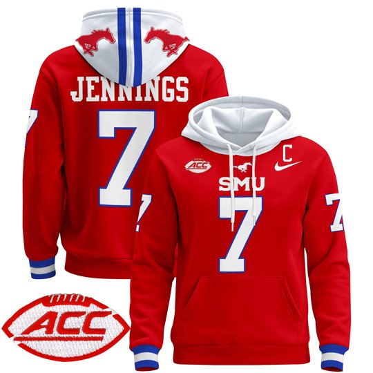 Men's SMU Mustangs 2024 Pullover Hoodie - All Stitched