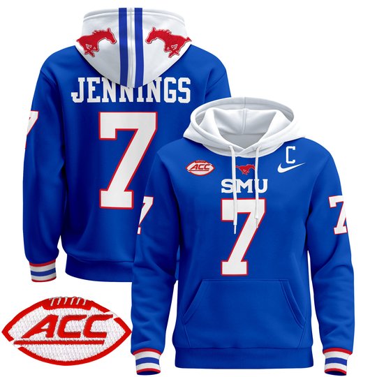 Men's SMU Mustangs 2024 Pullover Hoodie - All Stitched