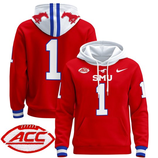 Men's SMU Mustangs 2024 Pullover Hoodie - All Stitched