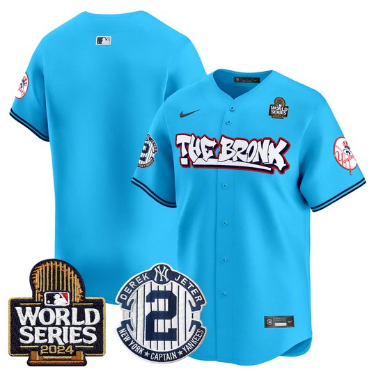 Men's Yankees The Bronx 2024 World Series Vapor Premier Limited Jersey V2 - All Stitched