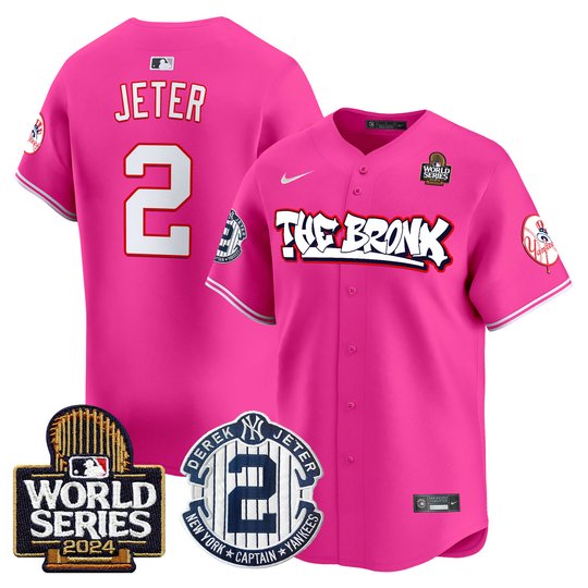 Men's Yankees The Bronx 2024 World Series Vapor Premier Limited Jersey V2 - All Stitched