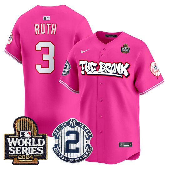 Men's Yankees The Bronx 2024 World Series Vapor Premier Limited Jersey V2 - All Stitched