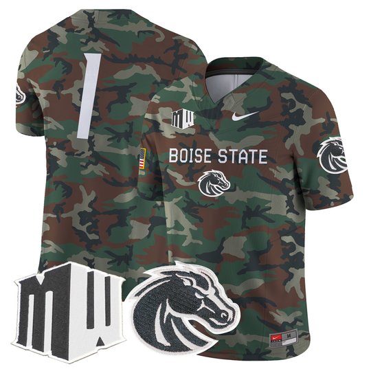Boise State Broncos 2024 Military Vapor Limited Jersey - All Stitched