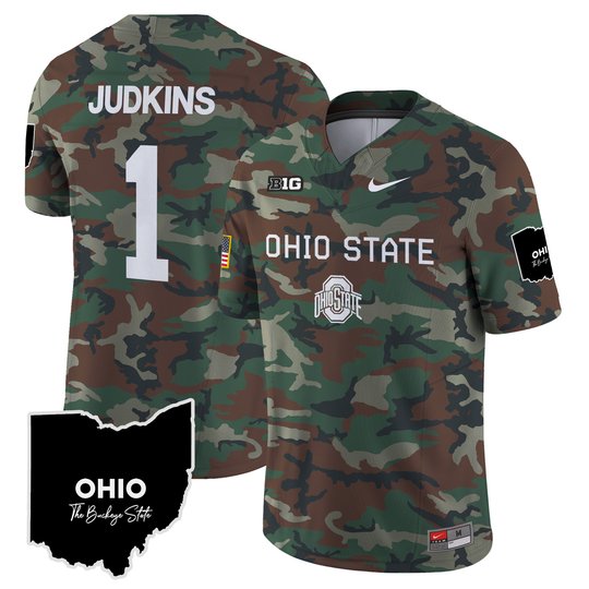 Ohio State Buckeyes 2024 Military Vapor Limited Jersey - All Stitched