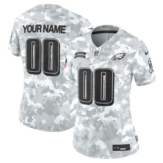 Philadelphia Eagles 2024 Salute to Service Vapor Limited Custom Jersey - All Stitched