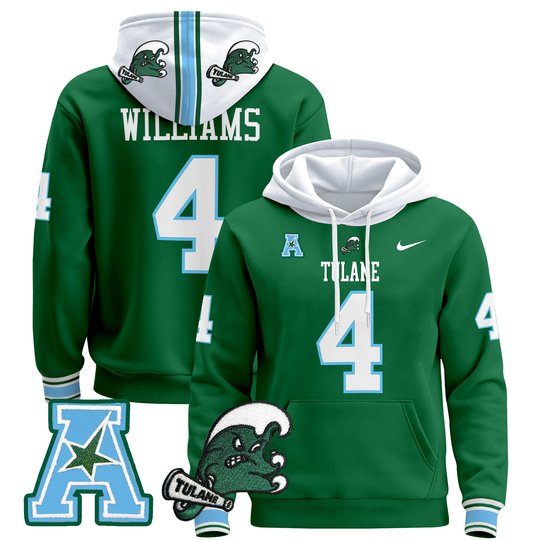 Men's Tulane Green Wave 2024 Pullover Hoodie - All Stitched