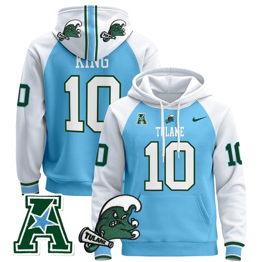 Men's Tulane Green Wave 2024 Pullover Hoodie - All Stitched