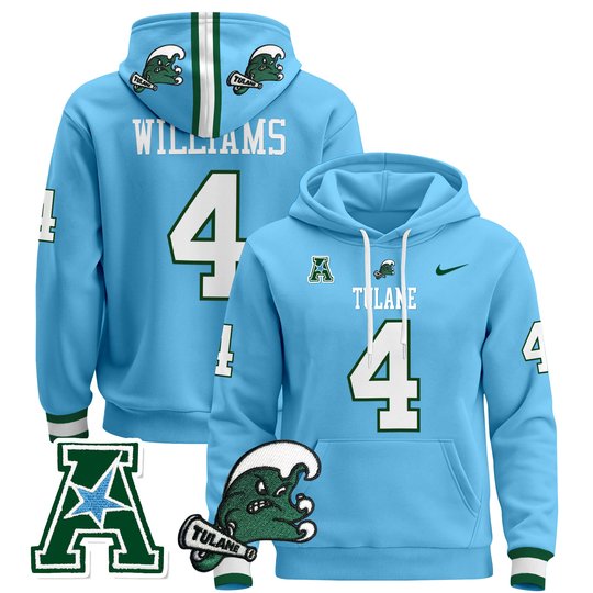 Men's Tulane Green Wave 2024 Pullover Hoodie - All Stitched