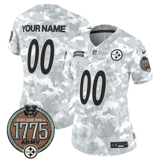 Steelers 2024 Salute to Service Establishment Year Patch Vapor Limited Custom Jersey - All Stitched