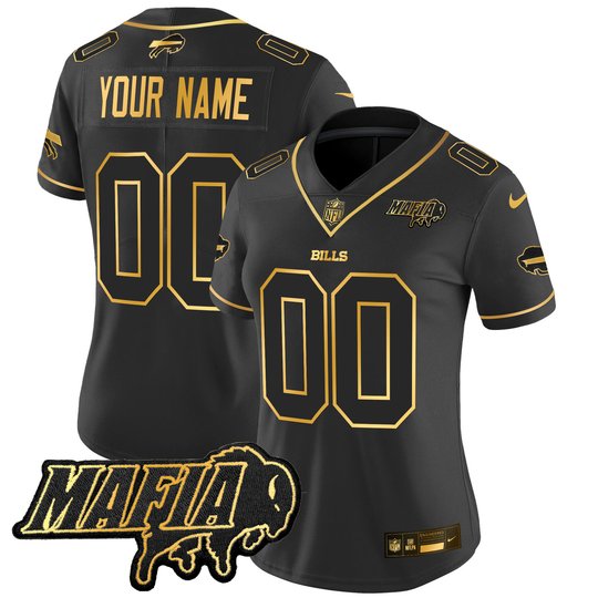 Buffalo Bills 2026 Bills Mafia Patch Gold Vapor Limited Custom Jersey - All Stitched