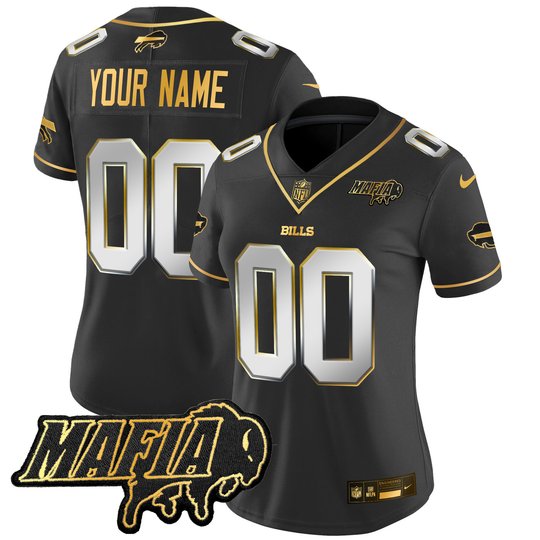 Buffalo Bills 2026 Bills Mafia Patch Gold Vapor Limited Custom Jersey - All Stitched