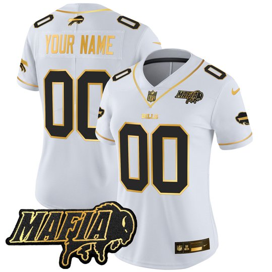 Buffalo Bills 2026 Bills Mafia Patch Gold Vapor Limited Custom Jersey - All Stitched