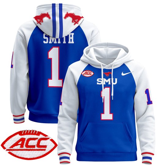 Men's SMU Mustangs 2024 Pullover Hoodie - All Stitched
