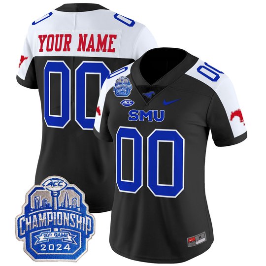 SMU Mustangs 2024 ACC Championship Patch Vapor Limited Custom Jersey - All Stitched