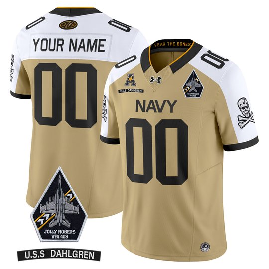 Navy Midshipmen 2025 Custom Ships Vapor Limited Jersey - All Stitched
