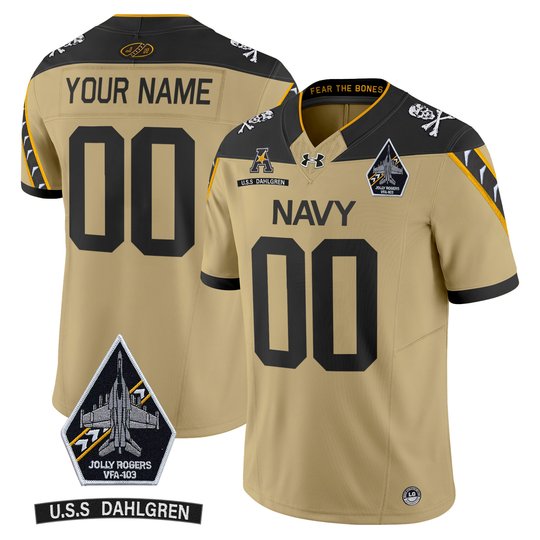 Navy Midshipmen 2025 Custom Ships Vapor Limited Jersey - All Stitched
