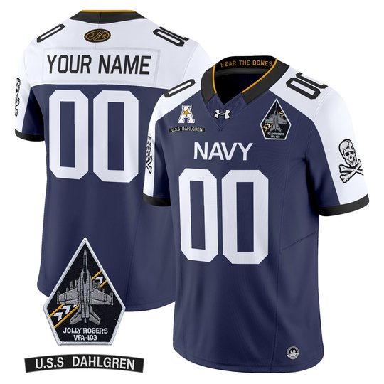 Navy Midshipmen 2025 Custom Ships Vapor Limited Jersey - All Stitched