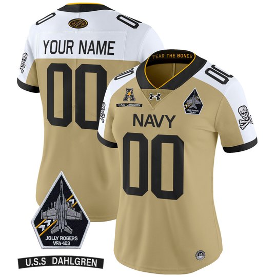 Navy Midshipmen 2025 Custom Ships Vapor Limited Jersey - All Stitched