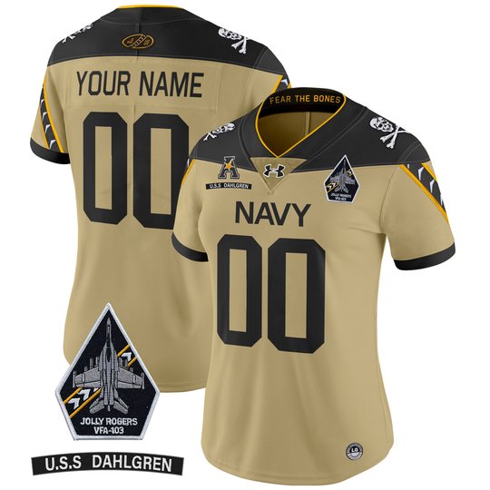 Navy Midshipmen 2025 Custom Ships Vapor Limited Jersey - All Stitched
