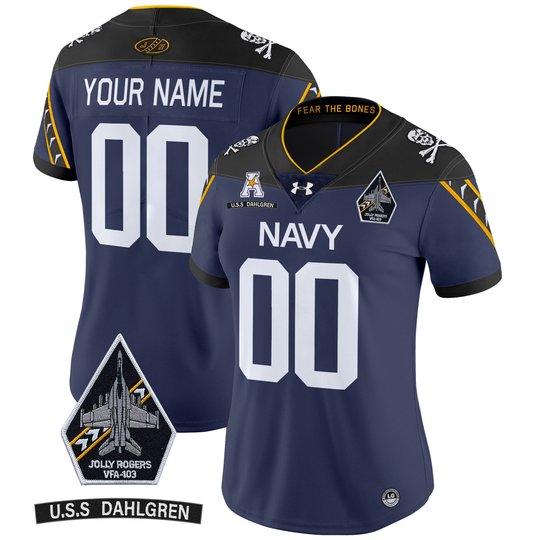 Navy Midshipmen 2025 Custom Ships Vapor Limited Jersey - All Stitched
