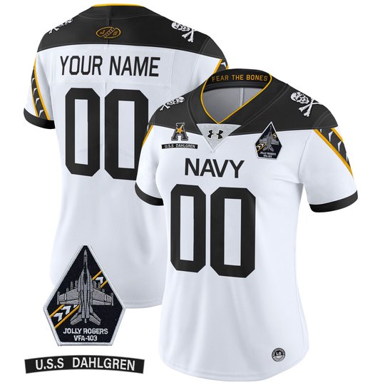 Navy Midshipmen 2025 Custom Ships Vapor Limited Jersey - All Stitched