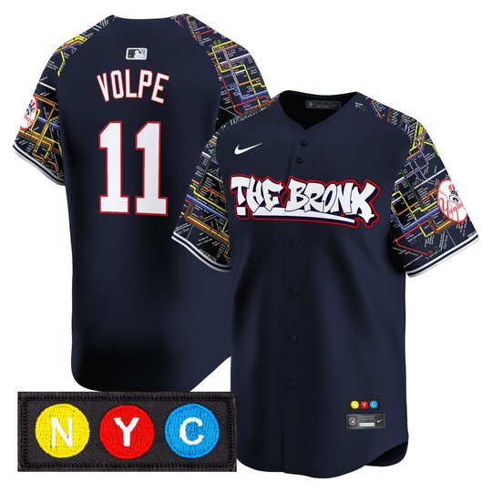 Men's New York Yankees The Bronx Subway Style Vapor Premier Limited Jersey
