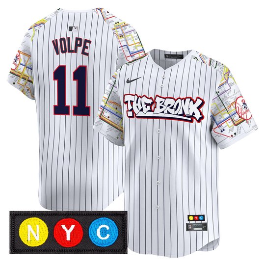 Men's New York Yankees The Bronx Subway Style Vapor Premier Limited Jersey