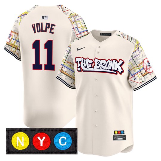 Men's New York Yankees The Bronx Subway Style Vapor Premier Limited Jersey