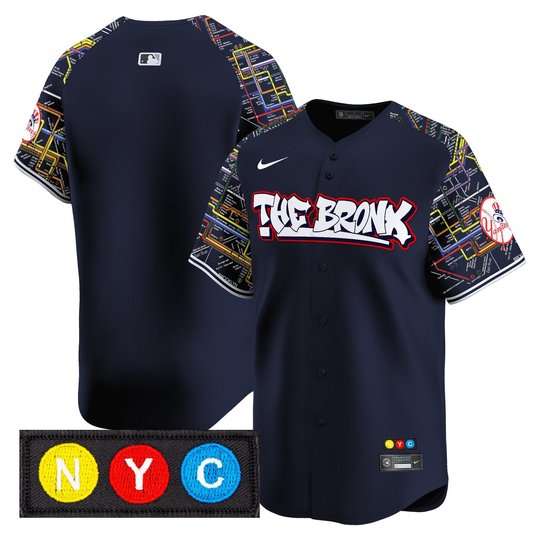 Men's New York Yankees The Bronx Subway Style Vapor Premier Limited Jersey