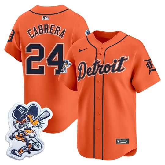 Men's Detroit Tigers Paws Patch Vapor Premier Limited Jersey - All Stitched